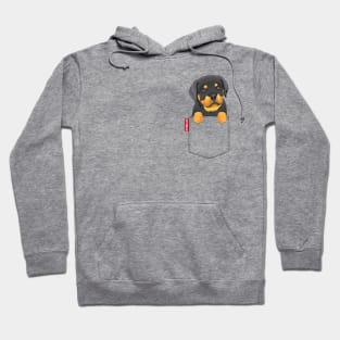 Cute Rottweiler Pocket Puppy Hoodie